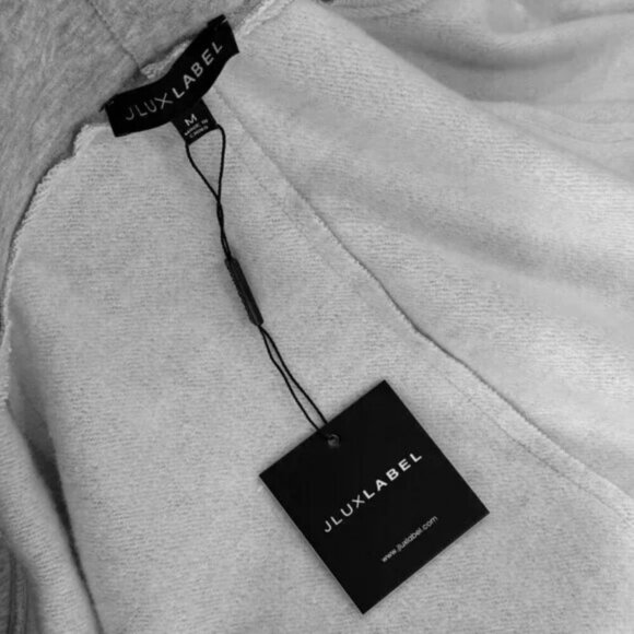 NWT JLUX LABEL MENS ASYMMETRIC GRAY ZIP-UP HOODIE SWEATSHIRT JACKET - Picture 8 of 10